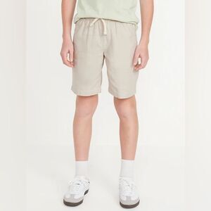 GAP boys linen knee length Beige tan Flat Front Shorts SIZE XXL NWT